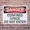 Signmission 7 in H x 10 in W, Plastic, Rectangle, Confined Space Do Not Enter OS-2PACK-DS-P-710-L-19286 - alternate 8